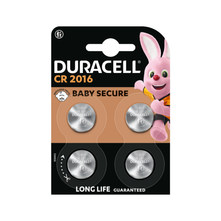 Knoopcel batterij - CR2016 - 4 batterijen