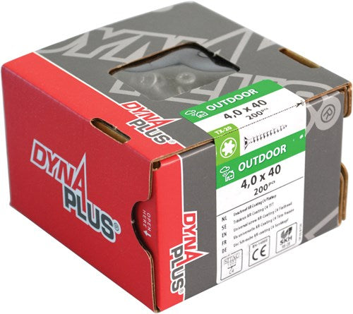 Dynaplus constructieschroef ar-coating platkop deeldraad +snijpunt torx tx30 6.0x180 80 | 100 stuks - 0281.08.51301