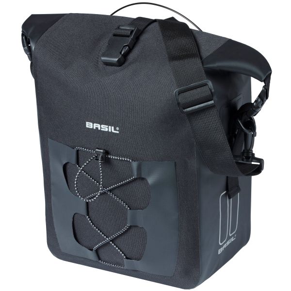 BASIL Tas navigator m enkel | mik studs | zwart 14l