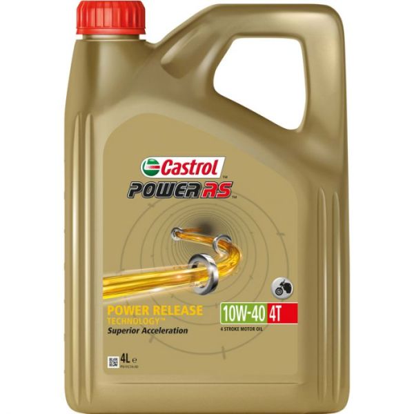 Castrol Olie power rs 4t 10w-40 - fles à 4 liter