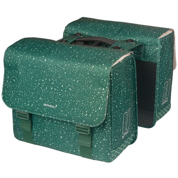 BASIL Dubbele fietstas flair mik 35 liter 15 x 35 x 31 cm (2x) - groen