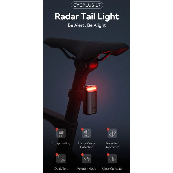 Cycplus Achterlicht l7 radar