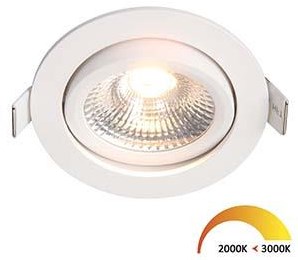 Enzo Ecodim led inbouwspot 5w dimtowarm 85mm 36gr rond verstelbaar wit - led4700