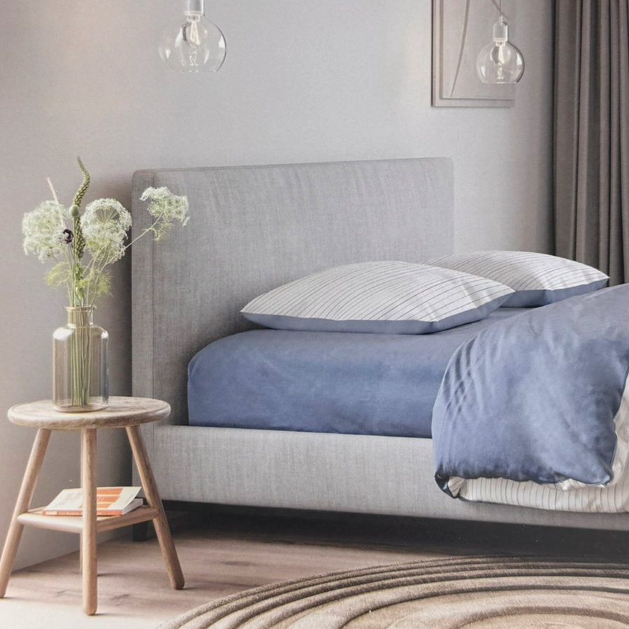 Knus Eden jersey hoeslaken allure blauw 160 x 200cm
