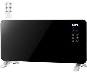 Enzo Edm convectorkachel glasplaat 2000w zwart - 8676036