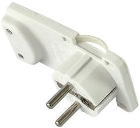Enzo Edm randaarde stekker haaks plat wit - 6141350