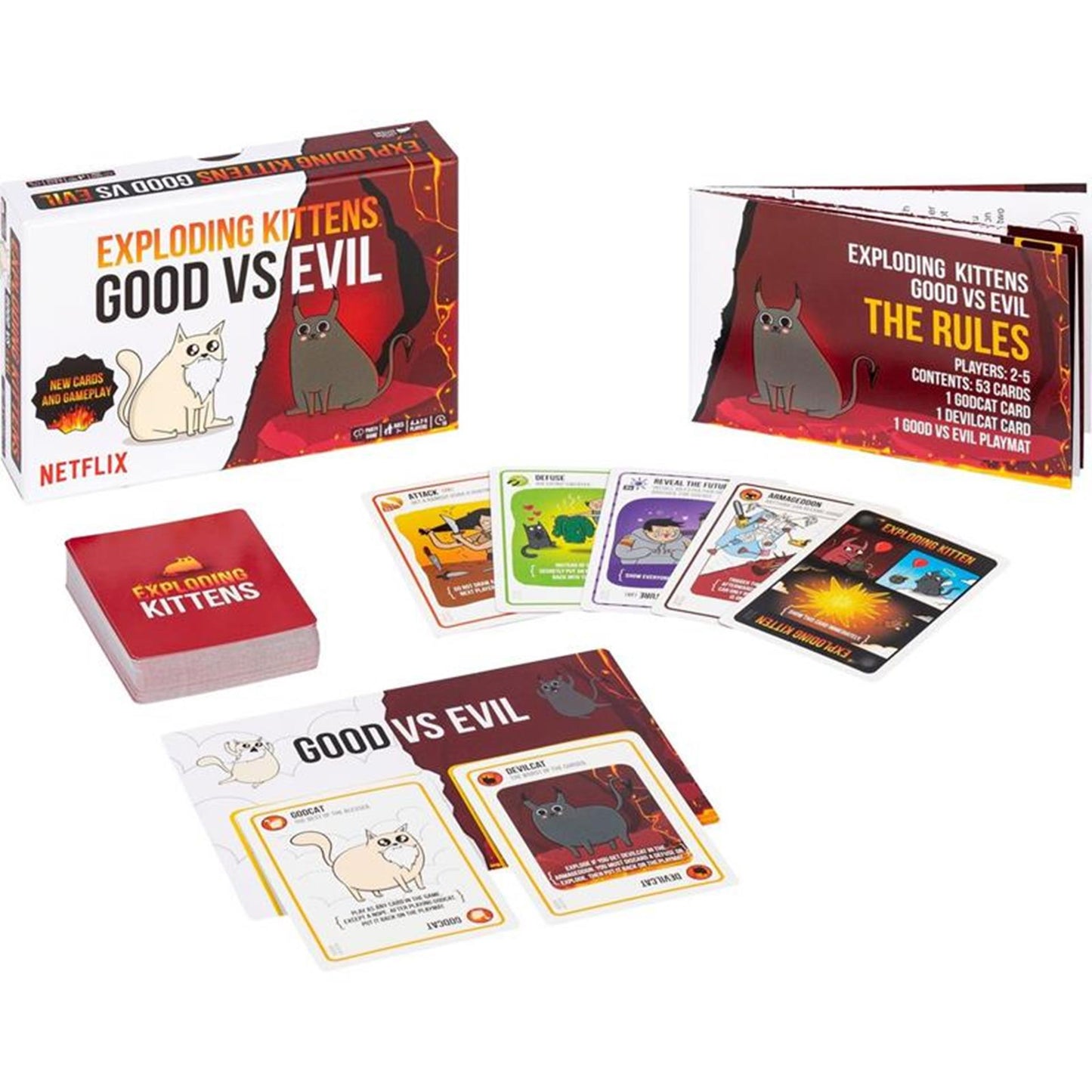 Exploding Kittens good vs evil kaartspel