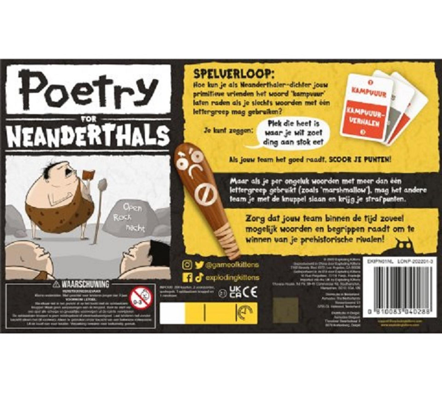 Exploding Kittens Poetry for neanderthals woordspel nl
