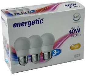 Enzo Energitc kogel e27 5,6w mat 3-pack