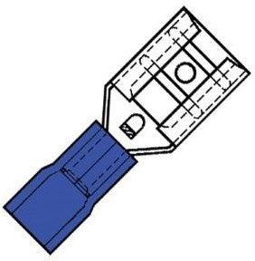 Enzo kabelschoen vlaksteker female blauw 6.3x0.8mm - 4433320