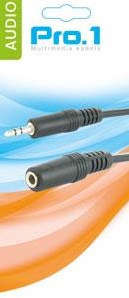 Enzo pro-1 hoofdtelefoon verlengkabel glad 3,5 jack 3 meter 9212501