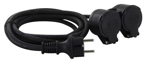 Enzo verlengsnoer pvc zwart 3x1qmm 3 meter 1167140