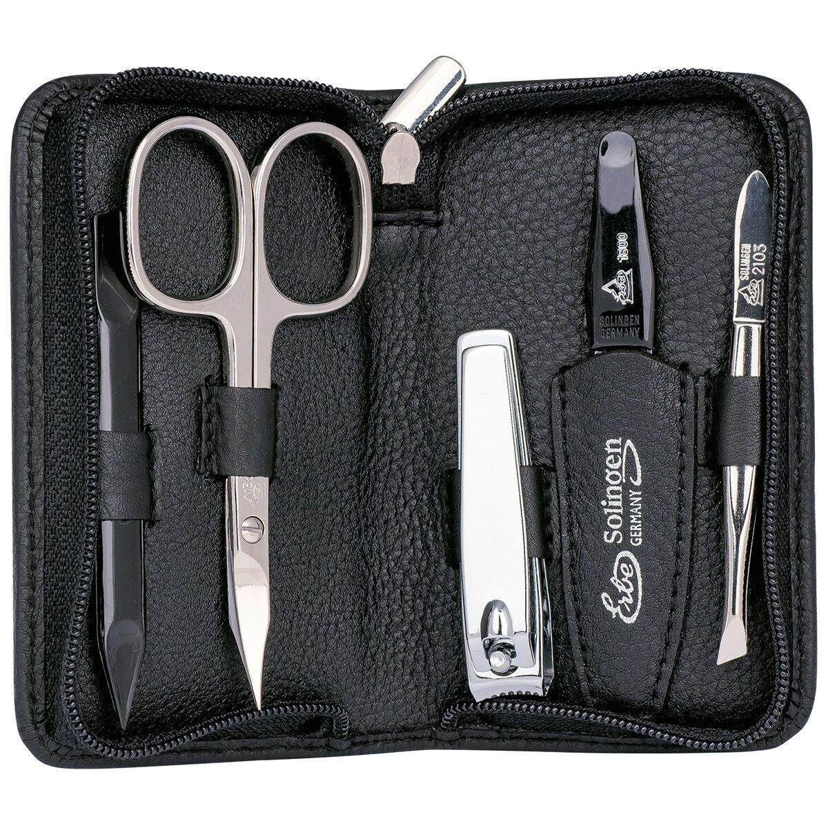 Erbe Solingen 5-delige manicure etui zwart (erbe9020)