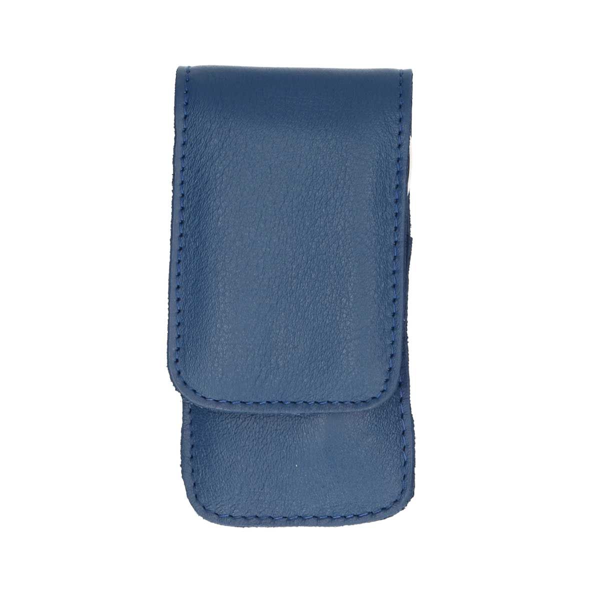 Erbe Solingen 3-delige manicure etui met drukknoopsluiting donkerblauw (erbe9071)