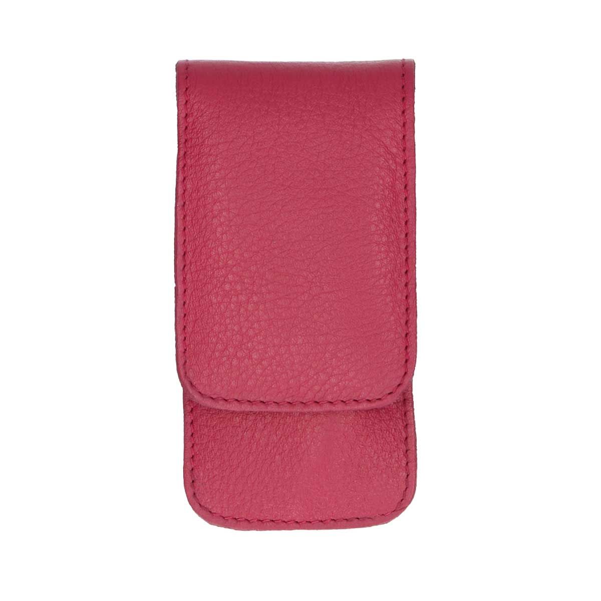 Erbe Solingen 3-delige manicure etui met drukknoopsluiting fuchsia (erbe9079)