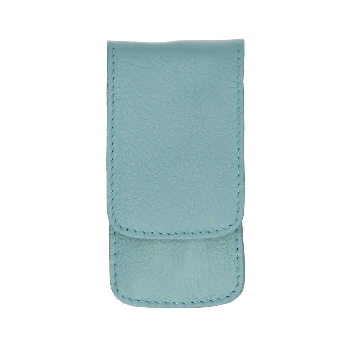Erbe Solingen 3-delige manicure etui met drukknoopsluiting lichtblauw (erbe9203)