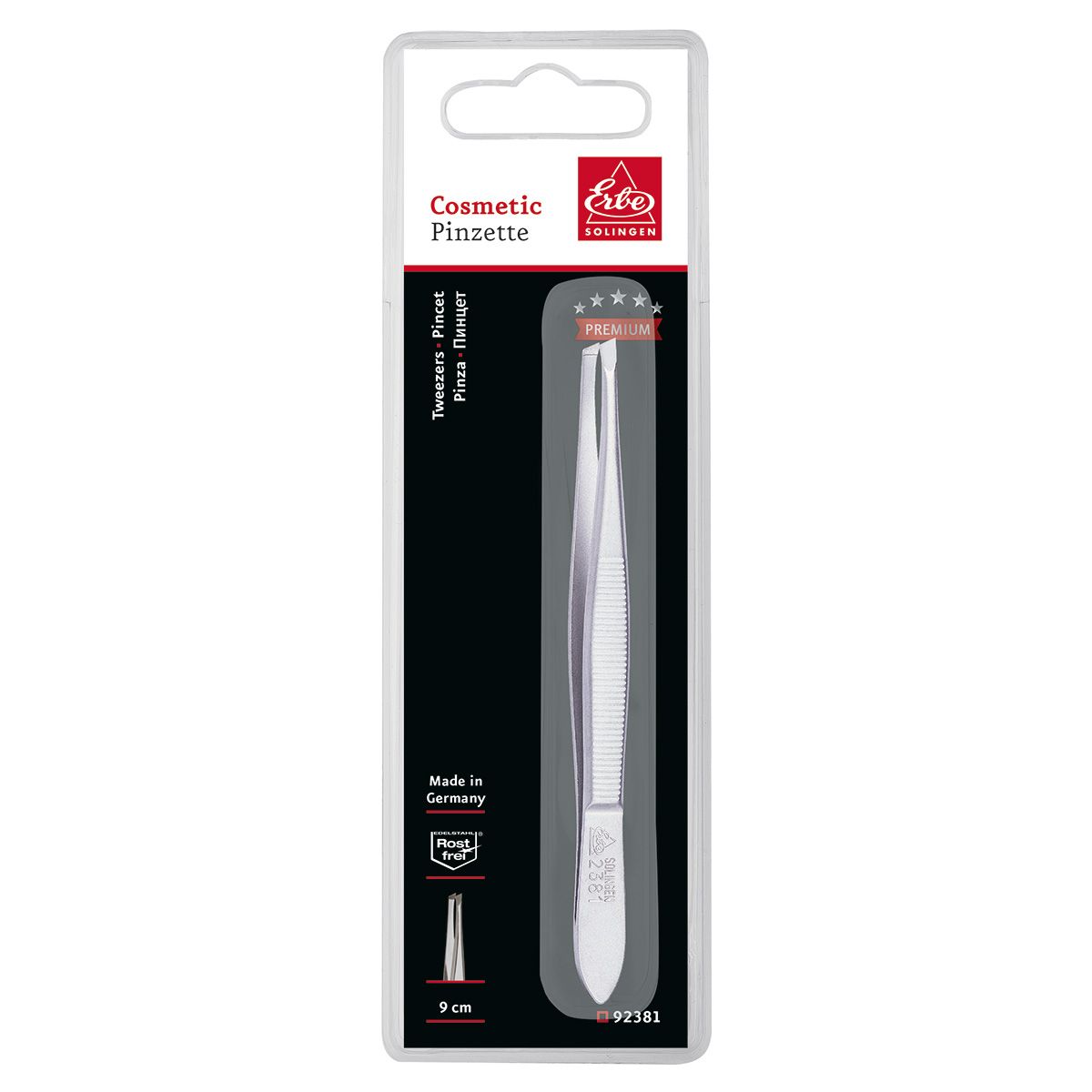 Erbe Solingen pincet schuin 9 cm (erbe92381)