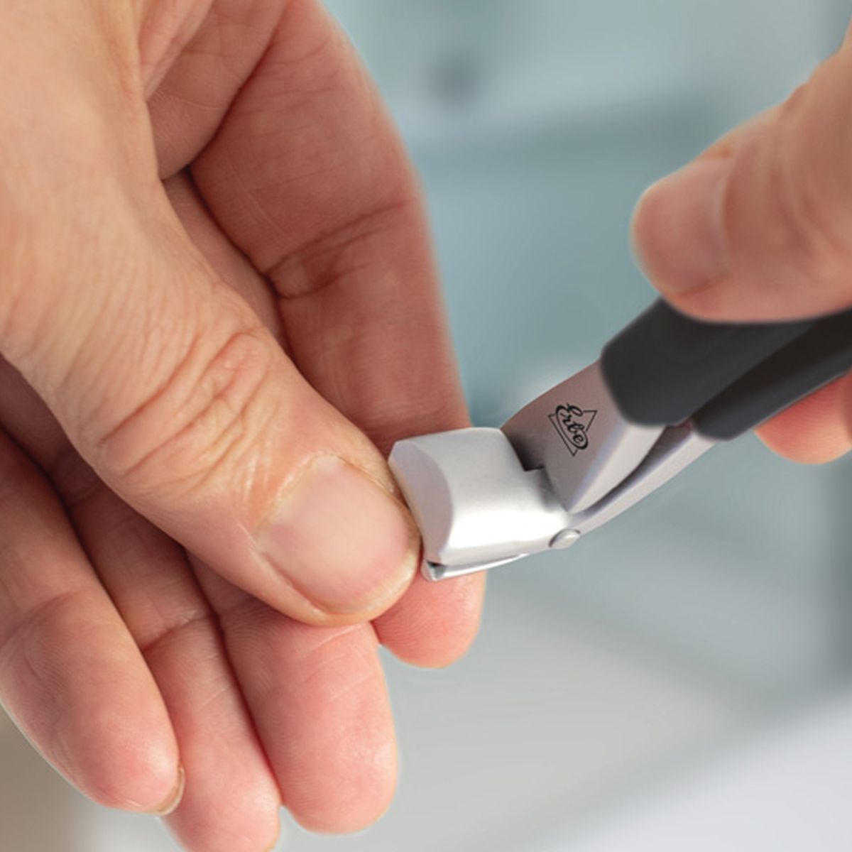 Erbe Solingen nagelknipper soft grip zwart 8,5cm (erbe92693)