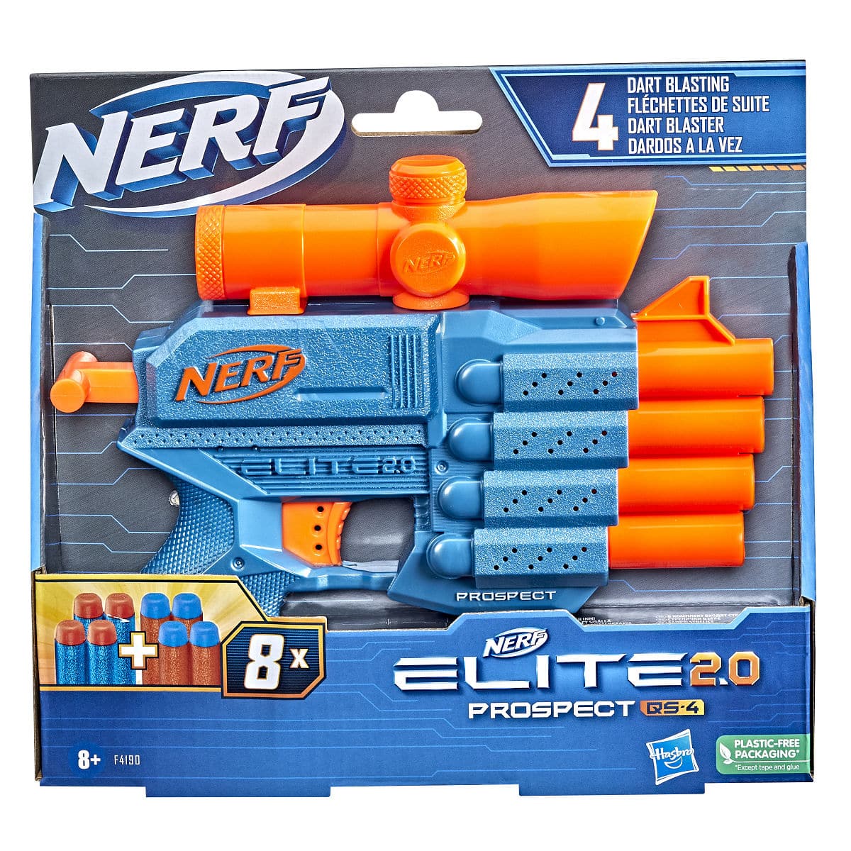 Hasbro Nerf elite prospect qs4 inclusief 8 pijltjes