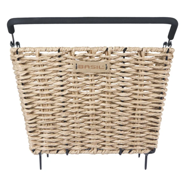 BASIL Fietsmand cento rattan look multi system 40 x 25 x 12 cm - seagrass