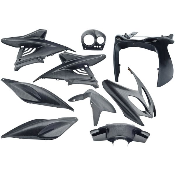 Edge Plaatset 9-delig voor yamaha aerox tot bouwjaar 2014 - carbon look