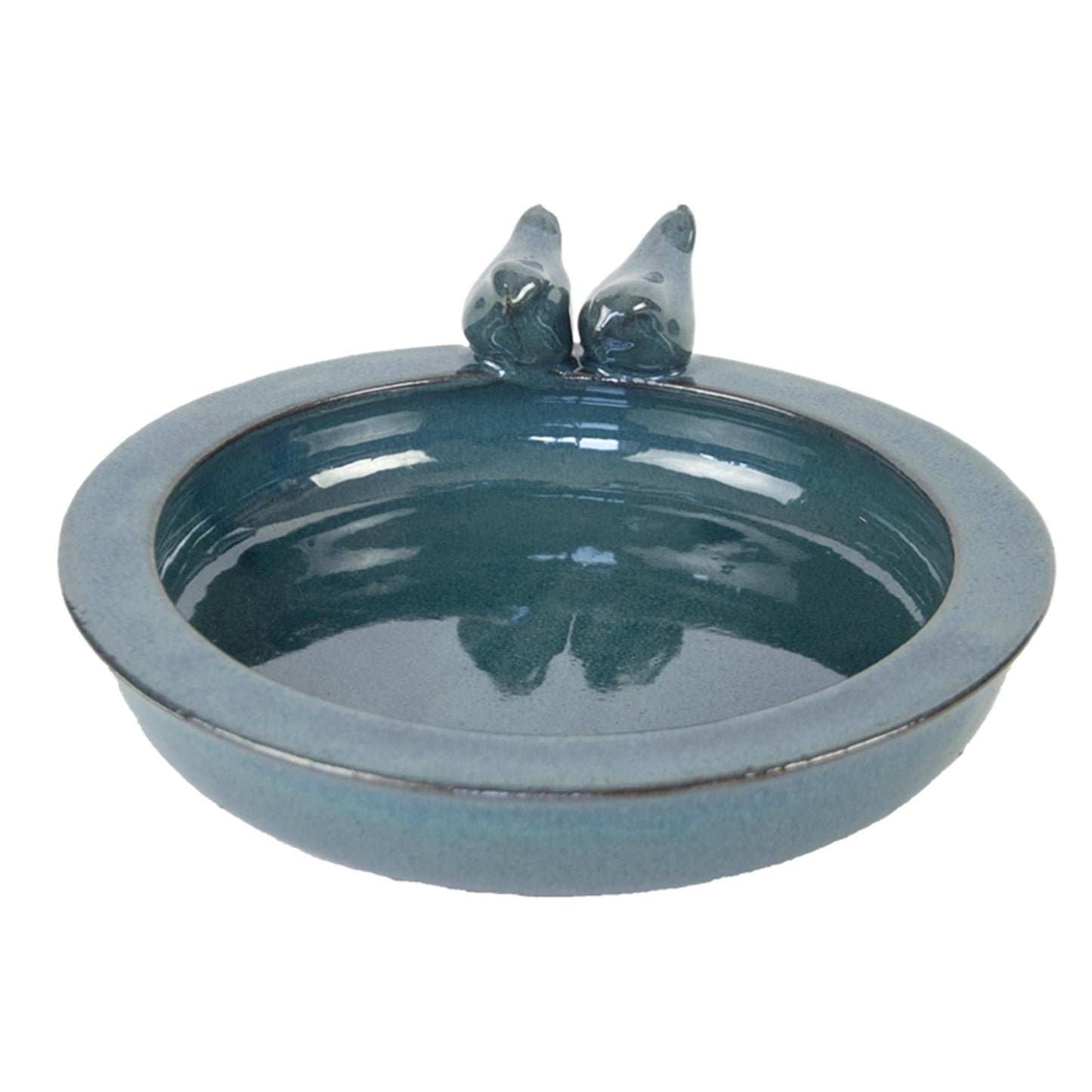 Esschert Design vogelbad keramiek rond petrol