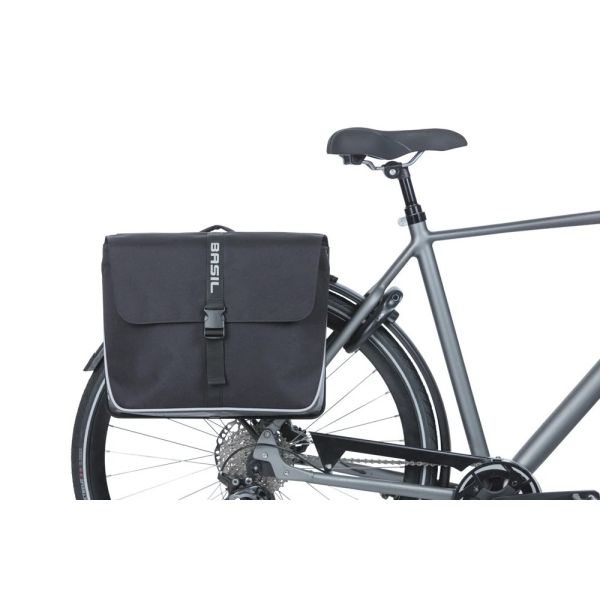 BASIL Dubble fietstas forte mik 35 liter 15 x 38 x 30 cm - zwart