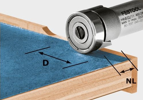 Festool Accessoires hw d22 8-ofk kantenfrees hw | 490085