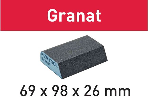 Festool Accessoires schuurblok granat | 69x98x26 | 120 co gr 6 - 201084