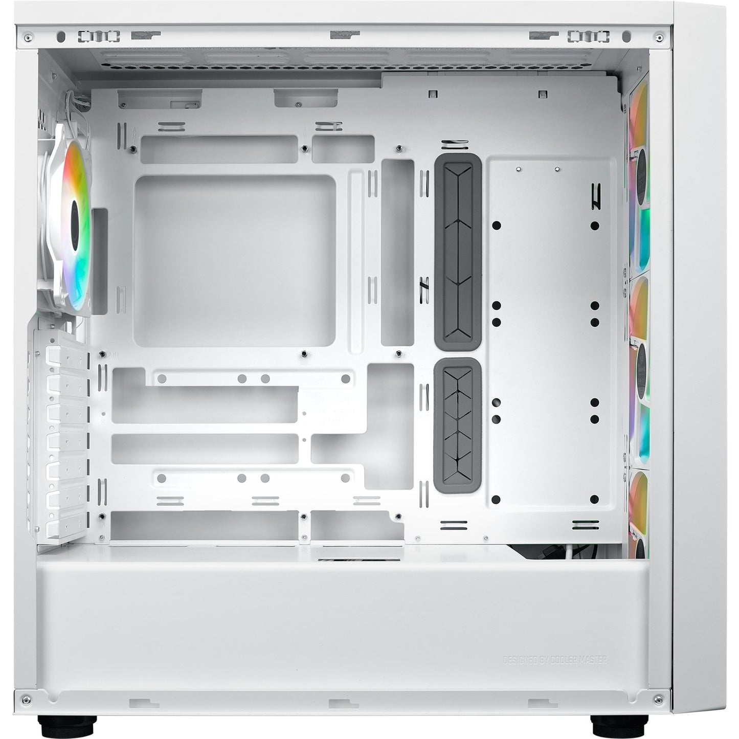 Cooler Master masterbox 600 midi tower behuizing (wit | 2x usb-a | 1x usb-c | rgb | tempered glass)