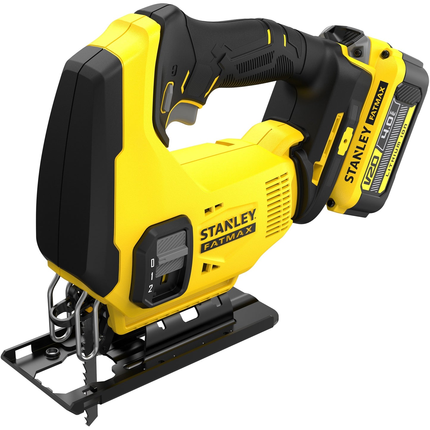 Stanley fatmax v20 18v decoupeerzaag (geel zwart, koffer, 2 accu's (2.0ah) en oplader (4a) inbegrepen)