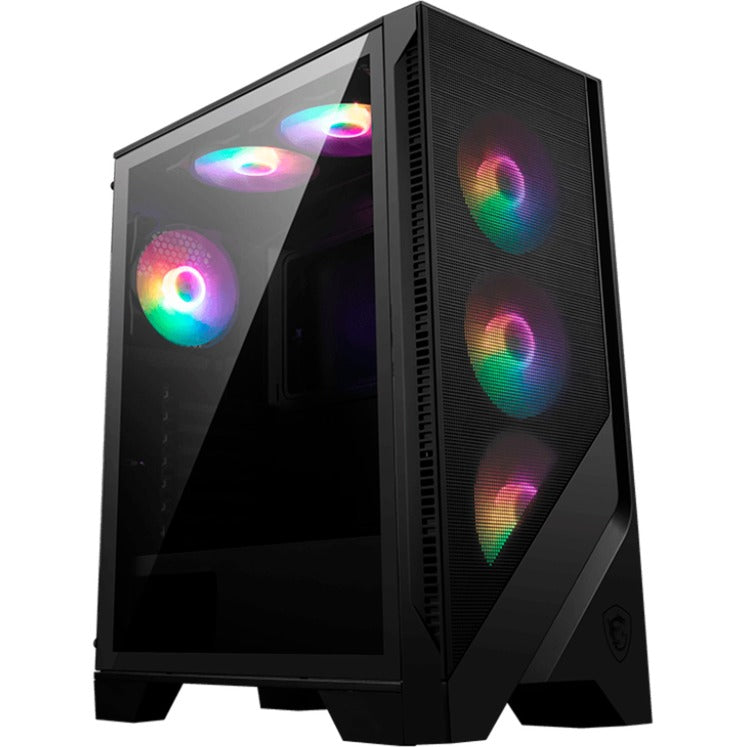 MSI mag forge 120a airflow midi tower behuizing (zwart | 2x usb-a | rgb | tempered glass)