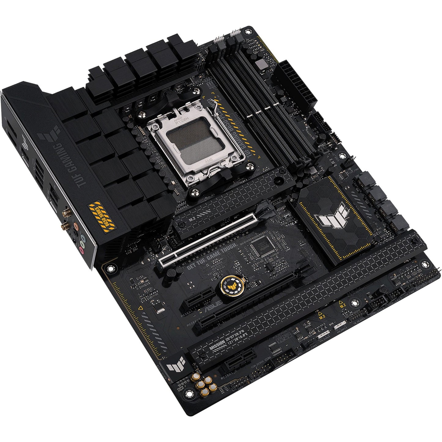 ASUS tuf gaming b650-plus wifi socket am5 moederbord (zwart lichtoranje, raid, 2.5gb-lan, wi-fi 6, bt 5.2, sound, atx)