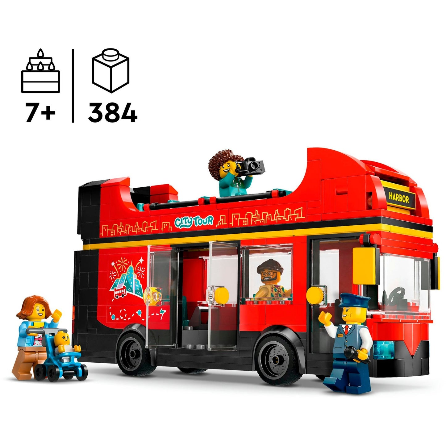 LEGO city 60407 toeristische rode dubbeldekker