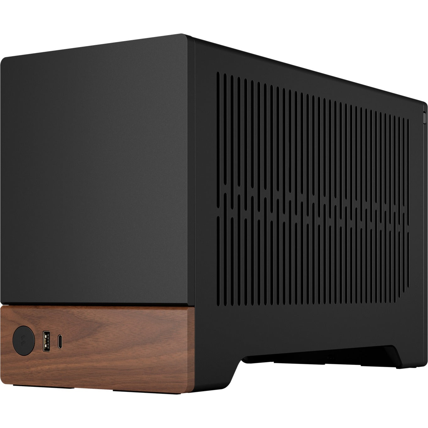 Fractal Design terra mini tower behuizing (grafiet houtkleur | 1x usb-a | 1x usb-c)