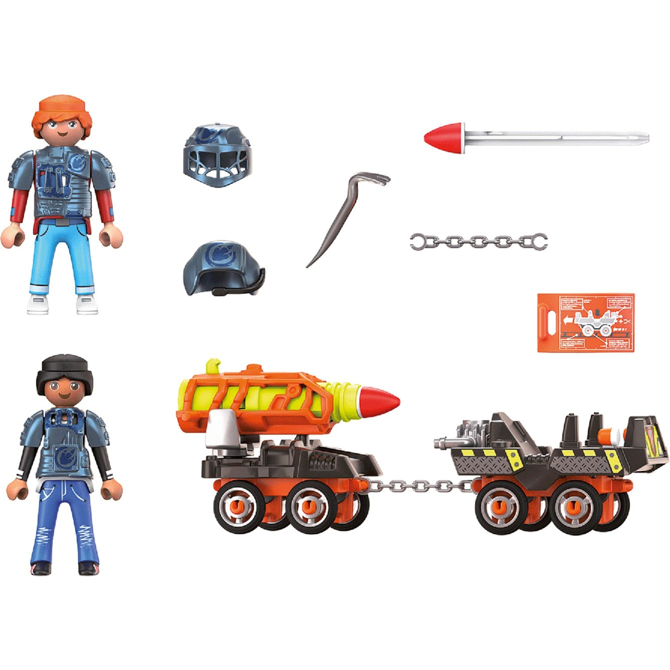 PLAYMOBIL dino rise - dino mine raket kart constructiespeelgoed (70929)