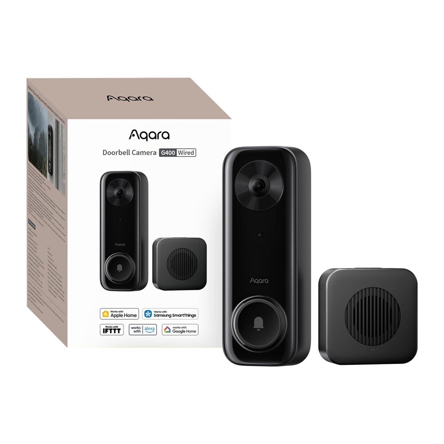 Aqara deurbelcamera g400 (bedraad) (zwart, 2k)