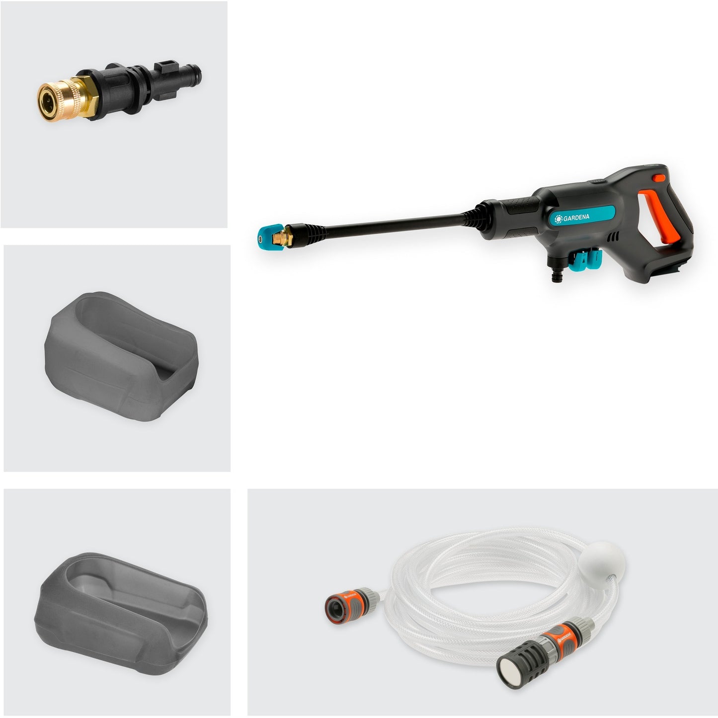 GARDENA aquaclean 24 18 v p4a solo drukreiniger (grijs turquoise, 14800-55, accu niet inbegrepen)