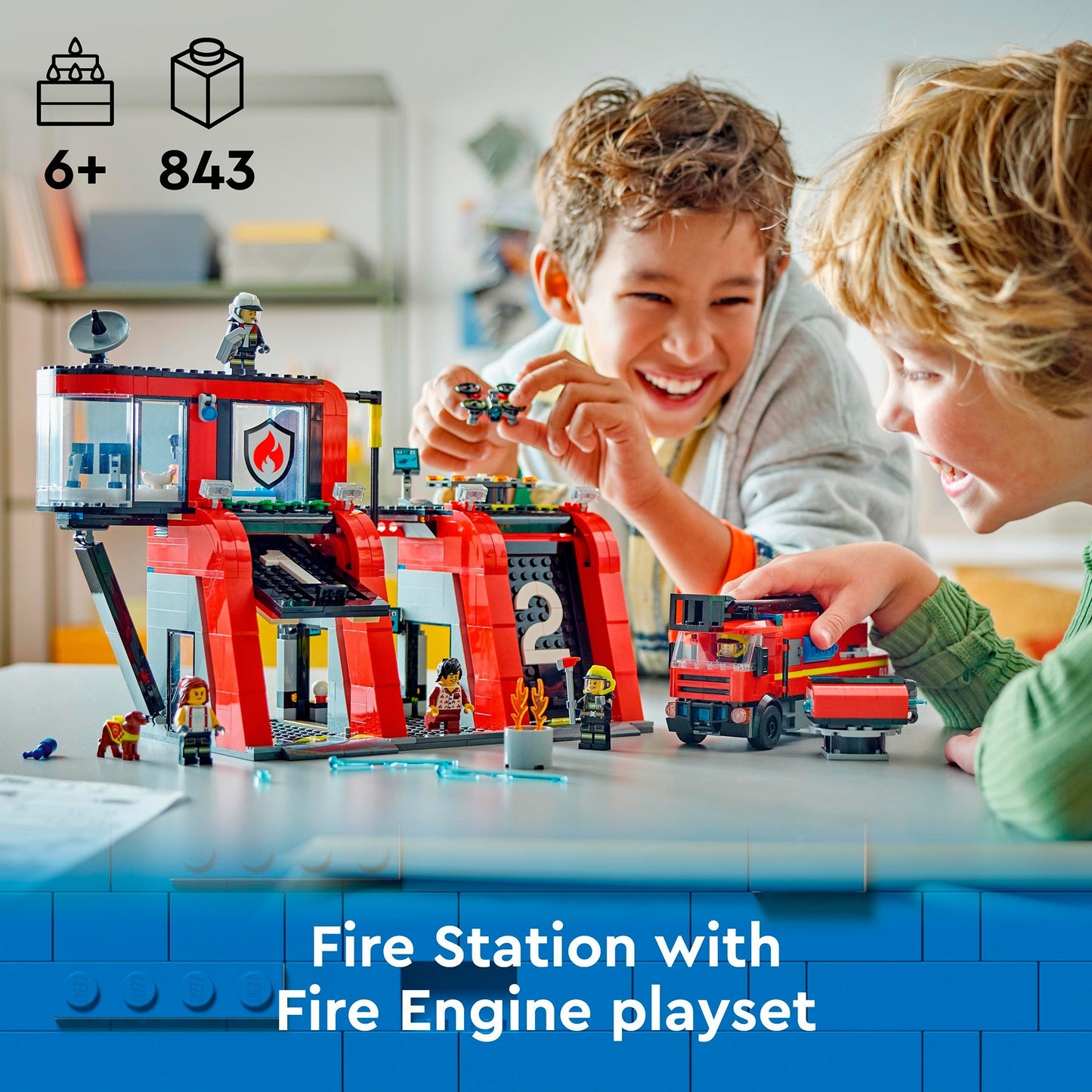 LEGO city 60414 brandweerkazerne en brandweerauto