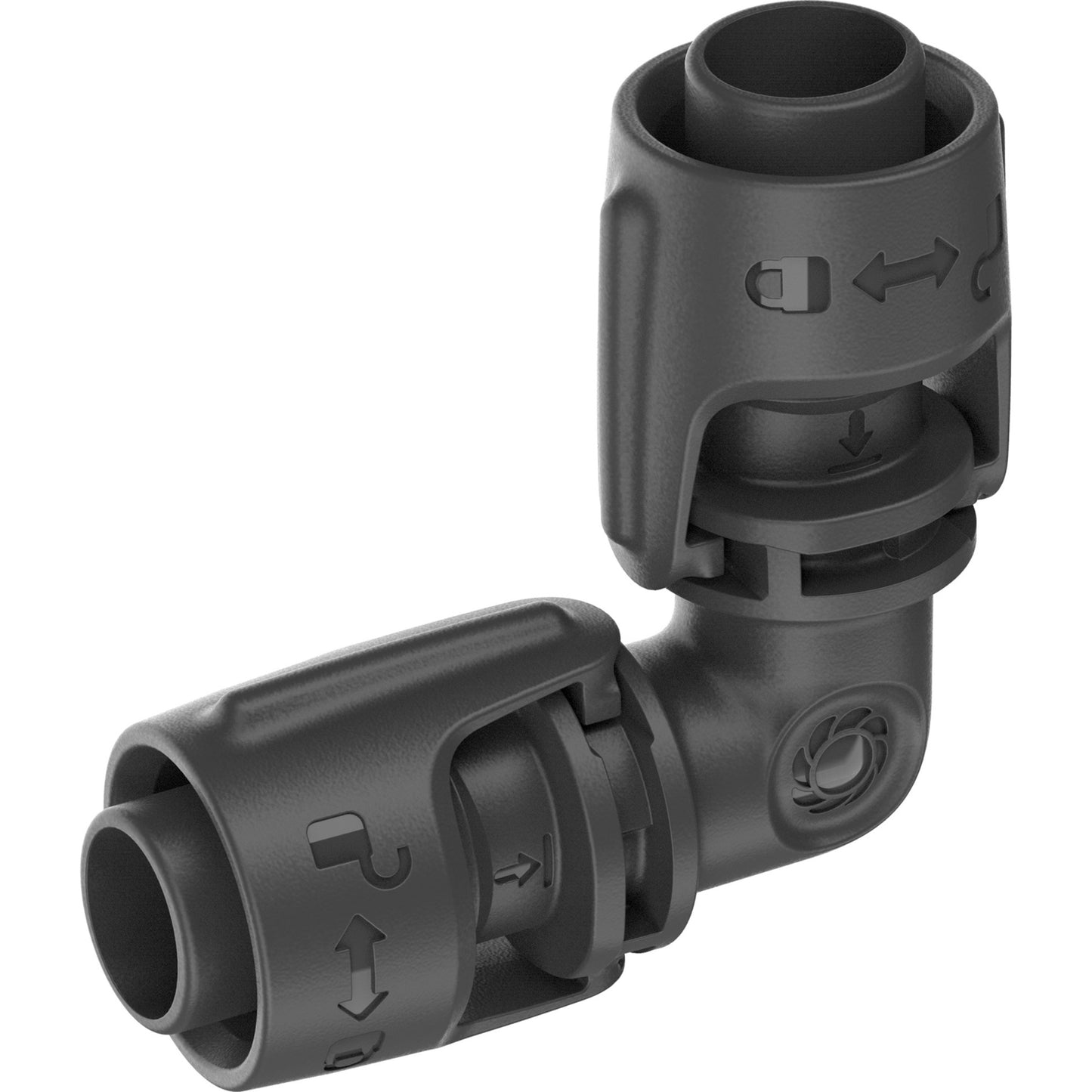 GARDENA l-stuk 13 mm (1 2 ) verbinding (donkergrijs, 2 stuks)