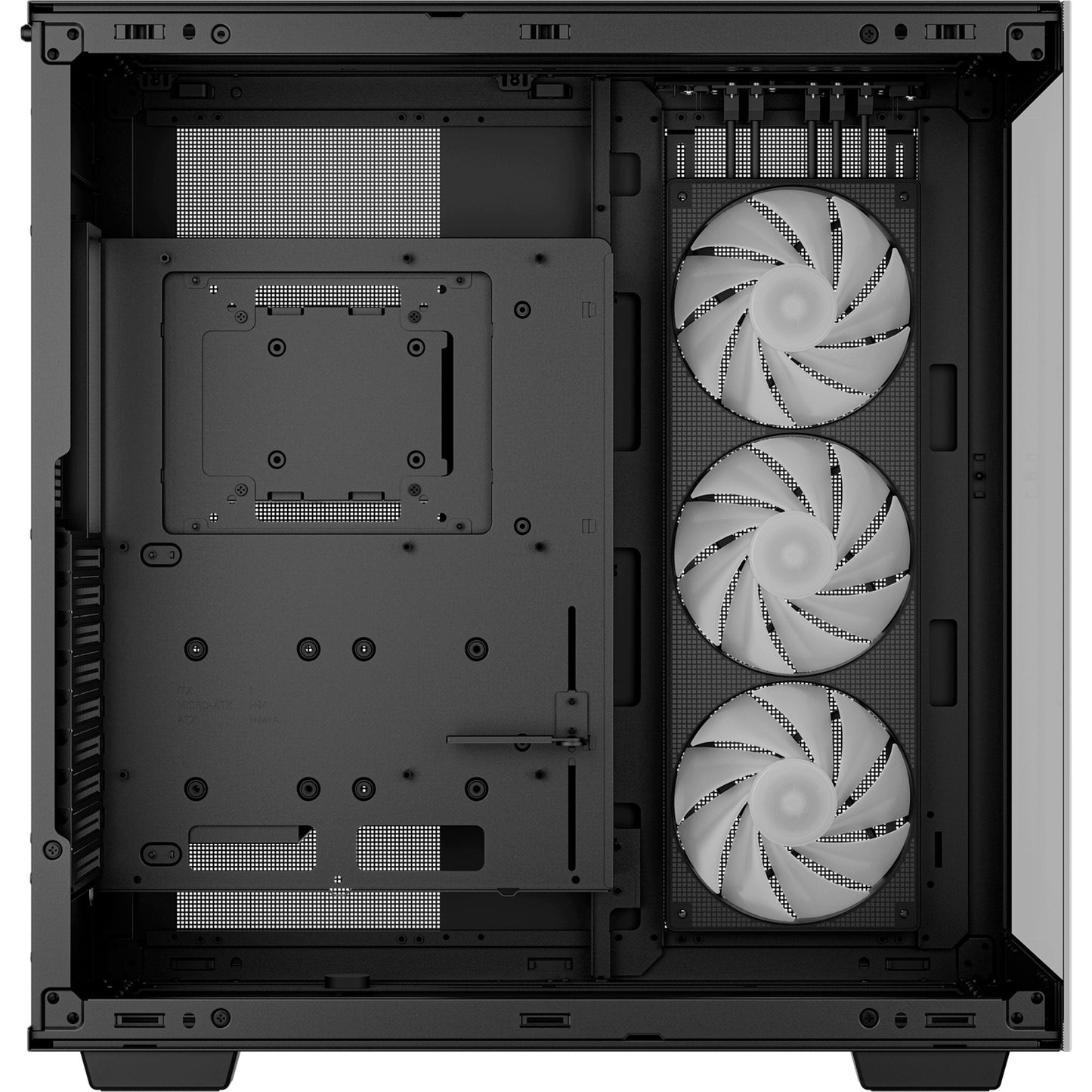 DeepCool ch780 midi tower behuizing (zwart | 4x usb-a | 1x usb-c | rgb | tempered glass)