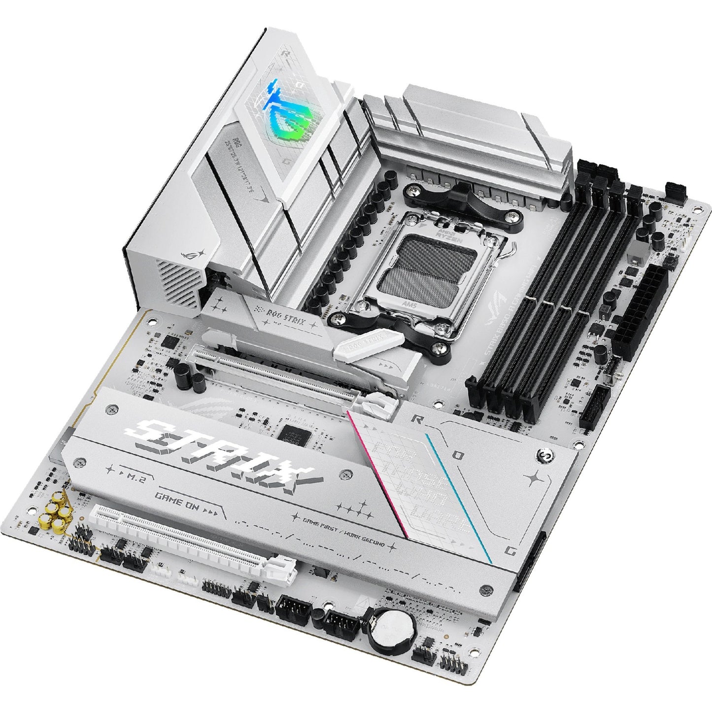 ASUS rog strix b850-a gaming wifi socket am5 moederbord (wit, 2.5gb-lan, wi-fi 7, bt, sound, atx)