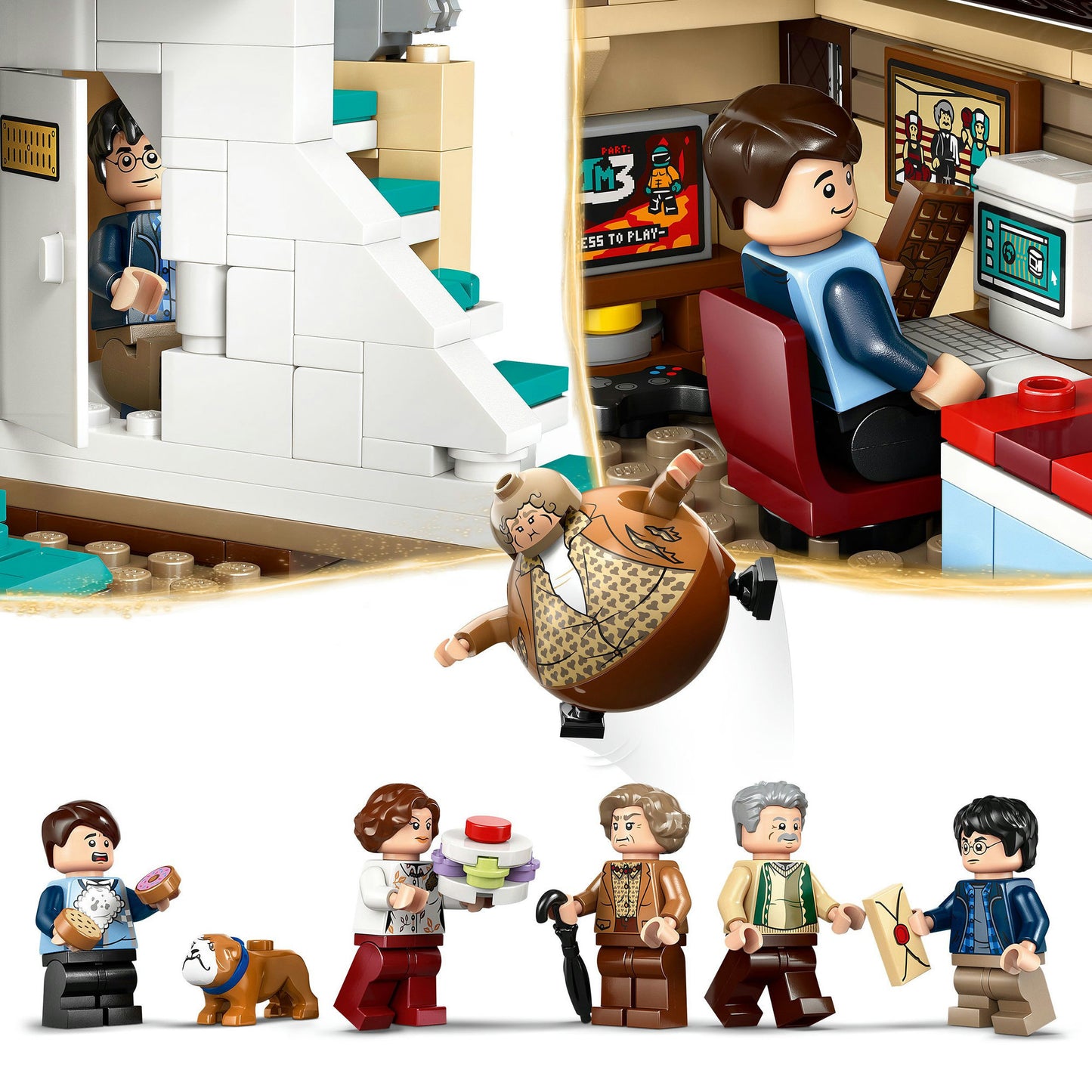 LEGO harry potter - ligusterlaan: bezoek van tante margot constructiespeelgoed (76451)