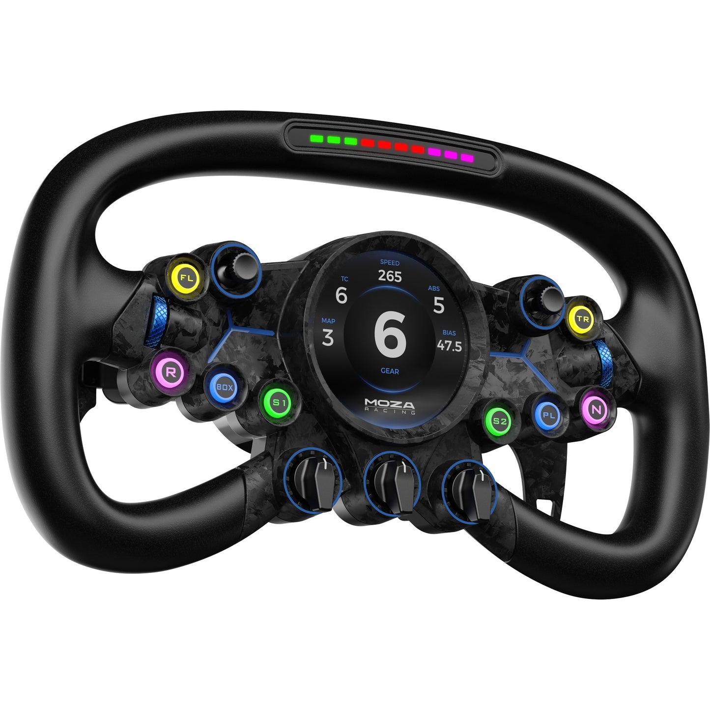 MOZA vision gs stuur add-on (zwart carbon)