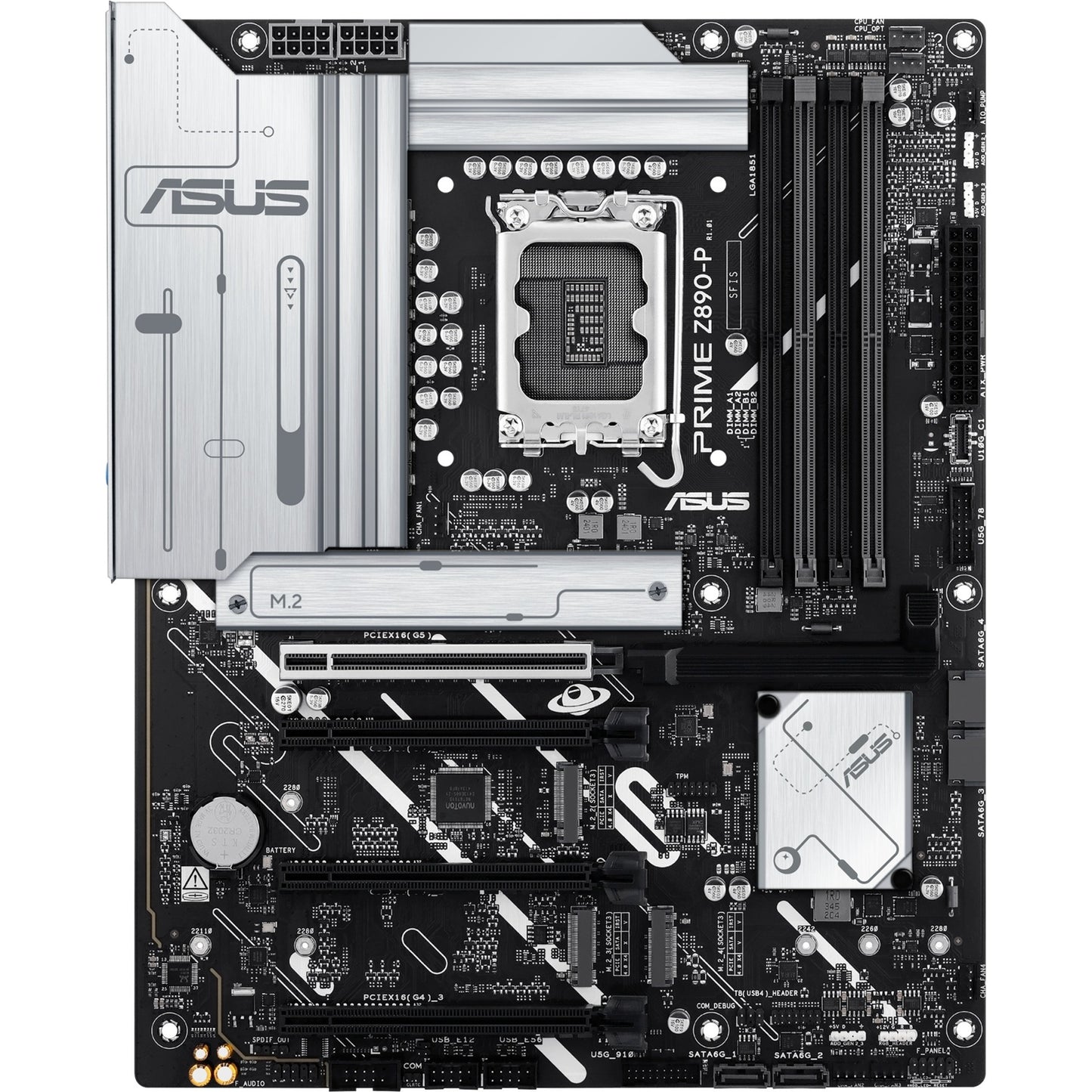 ASUS prime z890-p socket 1851 moederbord (raid, 2.5gb-lan, sound, atx)