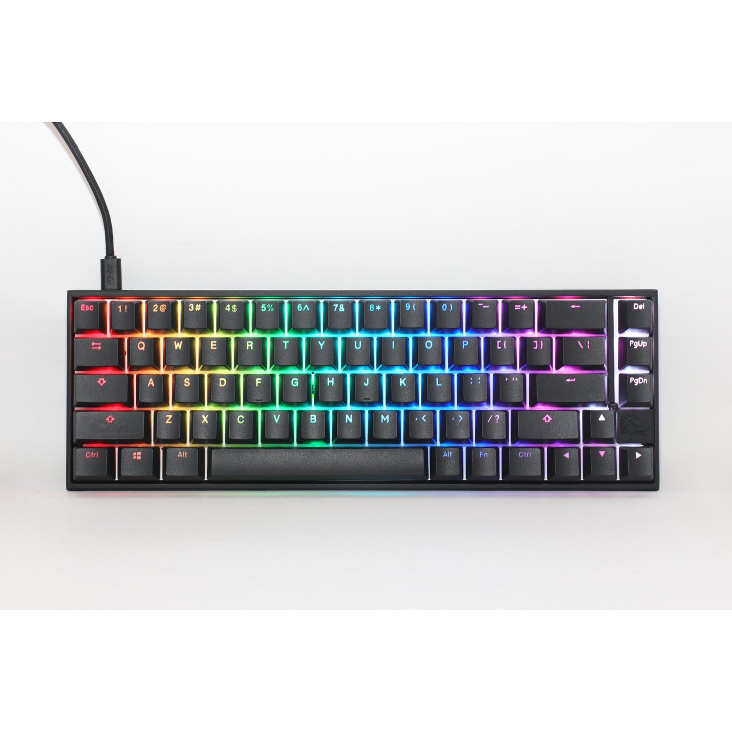 Ducky mecha pro sf rgb mechanisch toetsenbord (zwart, us lay-out (qwerty), cherry mx red, 65%, rgb leds, pbt double-shot)
