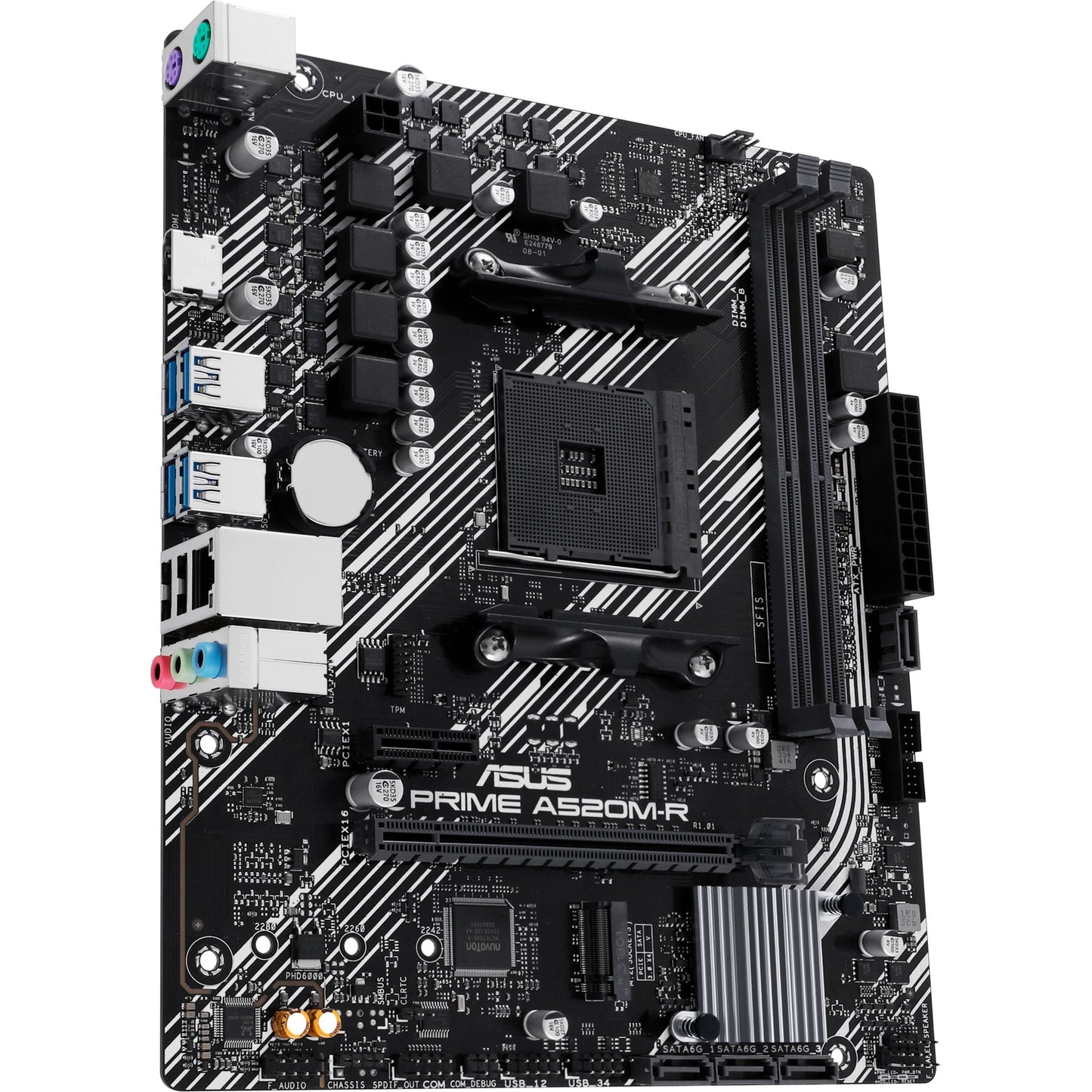 ASUS prime a520m-r socket am4 moederbord (raid, gb-lan, sound, µatx)