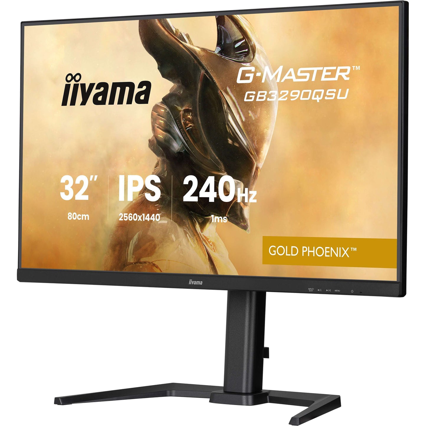 Iiyama g-master gold phoenix gb3290qsu-b1 31.5 gaming monitor (zwart (mat), 2x hdmi, displayport, 2x usb-a, 2x usb-b, 240 hz)