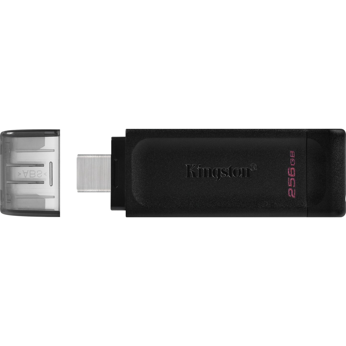 Kingston datatraveler 70 256 gb usb-stick (zwart, dt70 256gb, usb-c 3.2 gen 1)