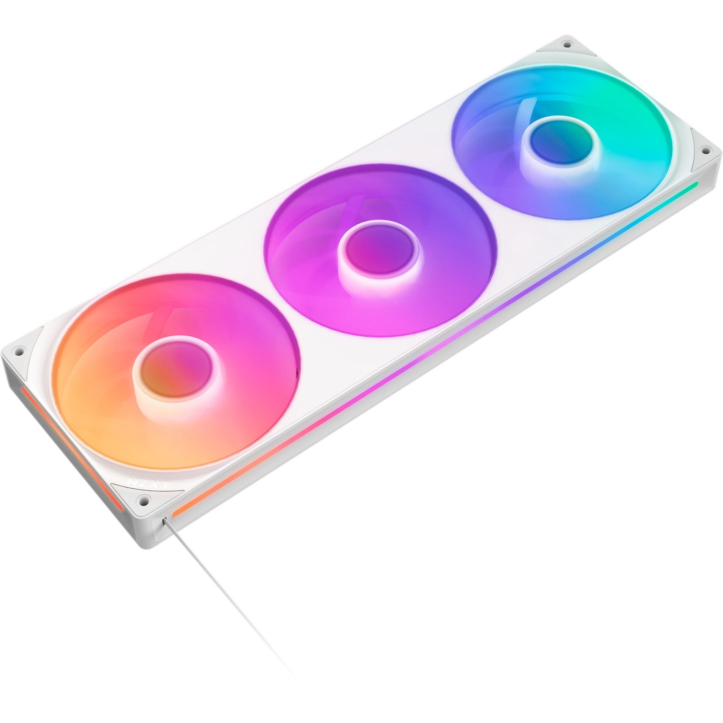 NZXT f360 rgb core case fans (wit, 3 stuks, 360 x 120 x 26 mm)